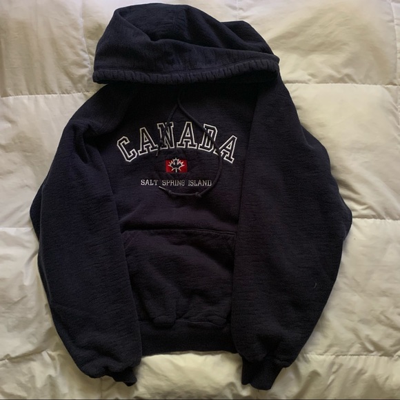 Navy Canada Salt Spring Island Hoodie Sweatshirt - Picture 2 of 4